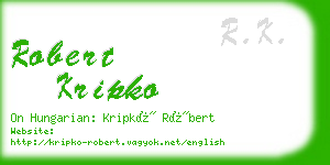 robert kripko business card